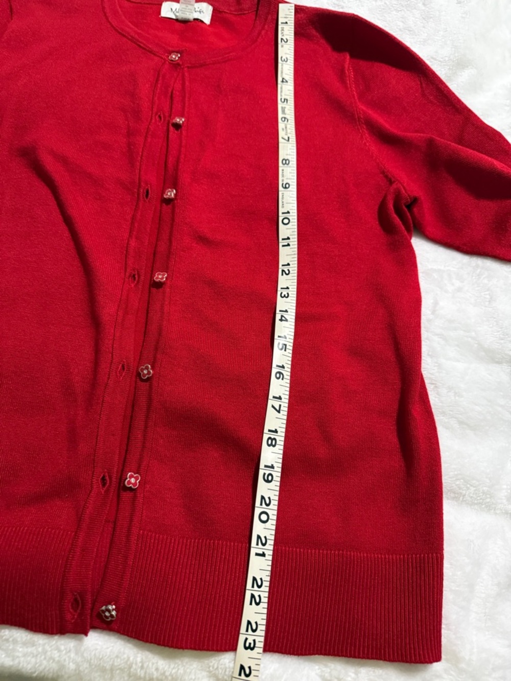 Melissa Paige Red Women's Cardigan Sweater - Picture 2 of 6